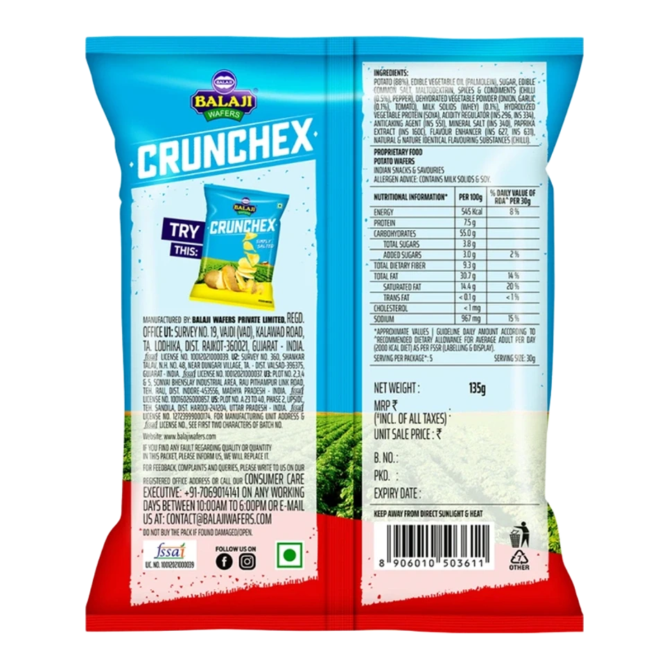Crunchex Chilli Tadka Wafers