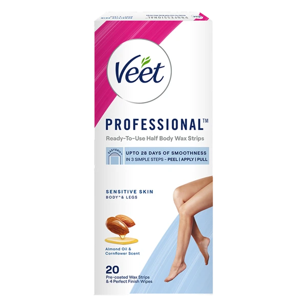 Veet Professional Ready-to-use Wax Strips for Sensitive Skin