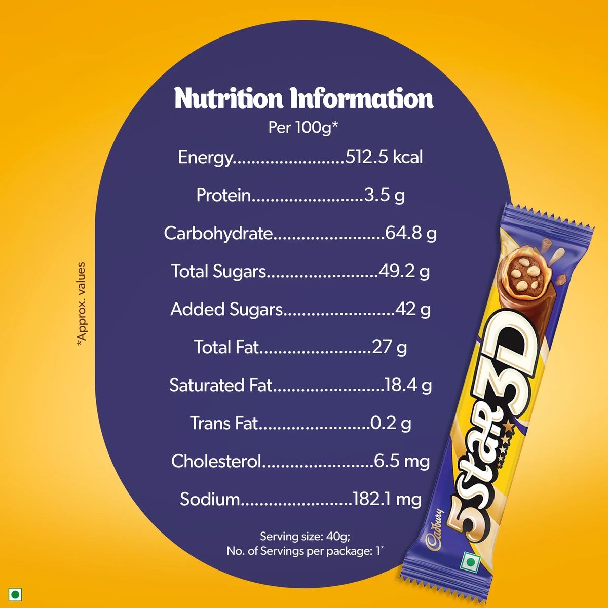 5 Star 3D Chocolatey Bar