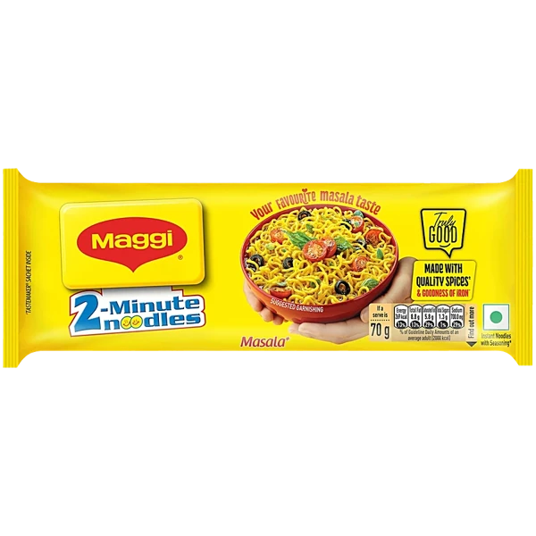Nestle Maggi 2-Minute Instant Masala Noodles, 6 in 1