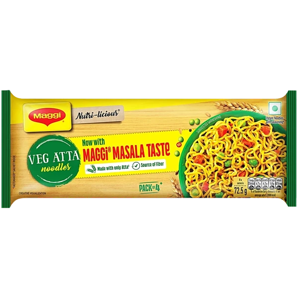 Nestle Maggi Nutri-Licious Veg Atta Instant Noodles, 4 in 1