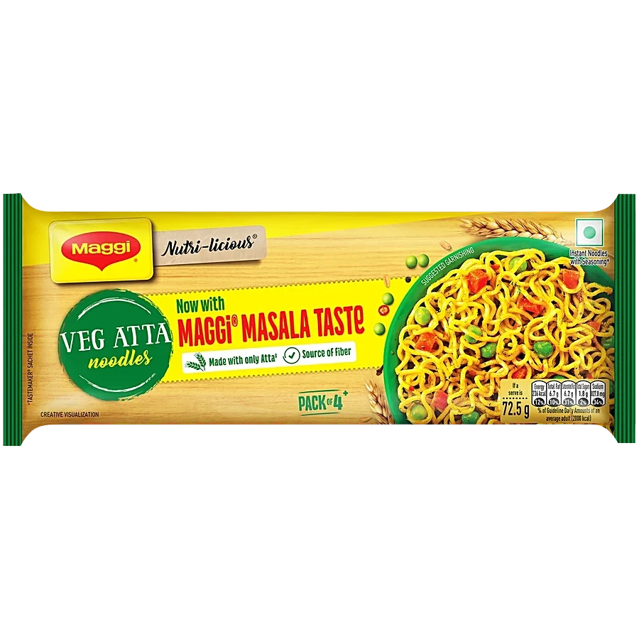Maggi Nutri-Licious Veg Atta Instant Noodles, 4 in 1