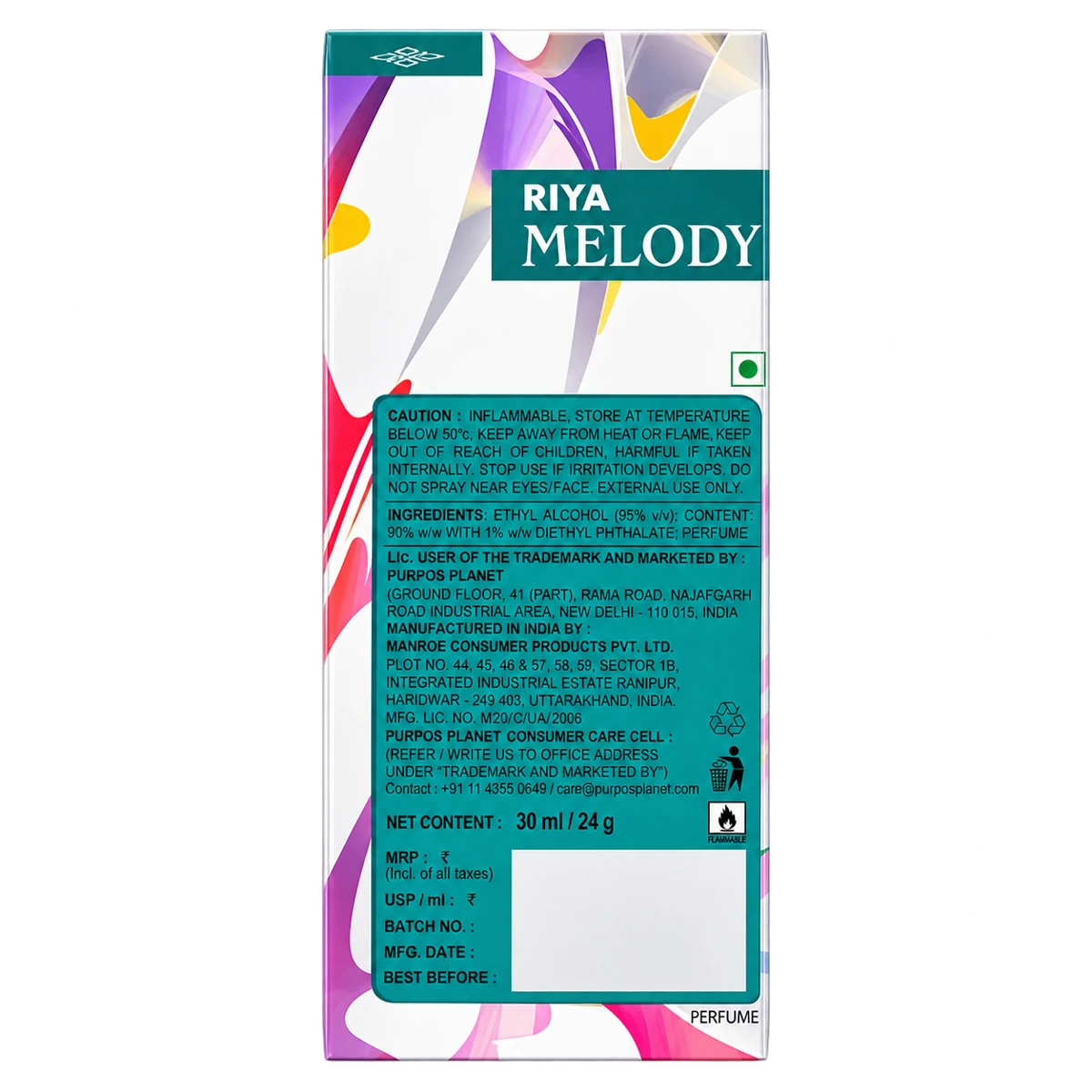 Riya Melody Sea Green Perfume for Women