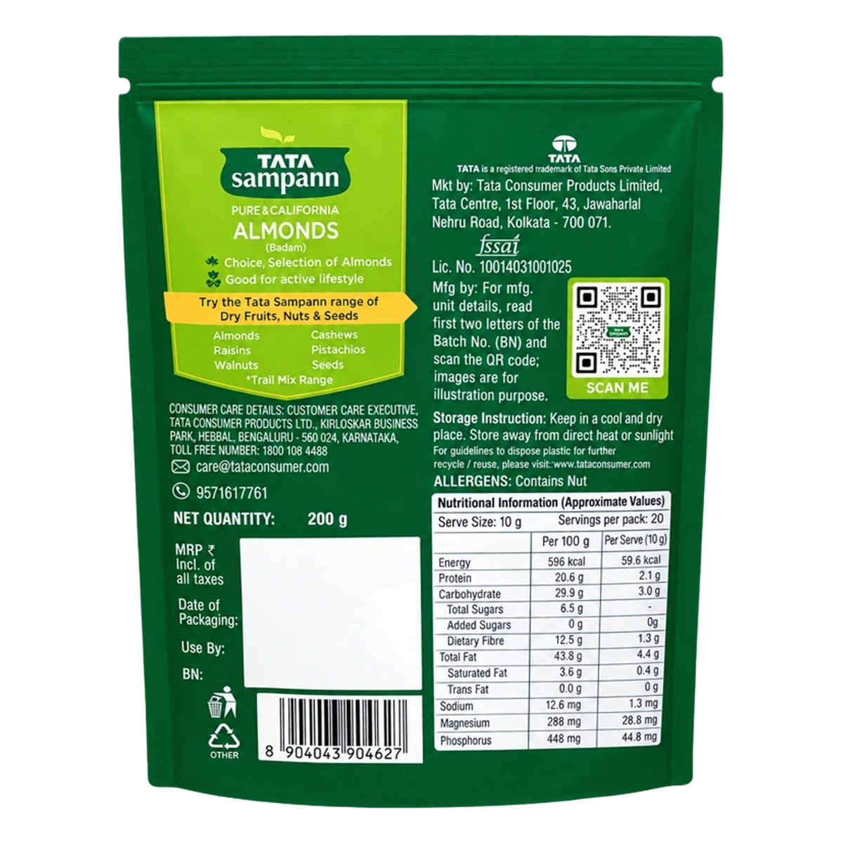 Sampann California Almonds Whole
