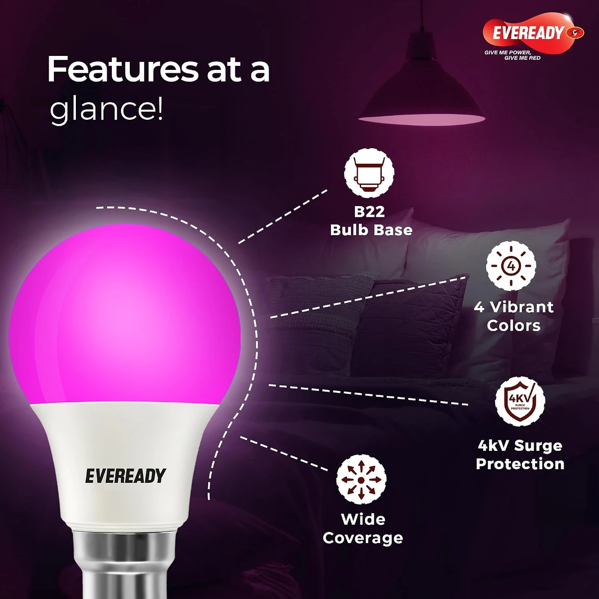 Pink LED Bulb