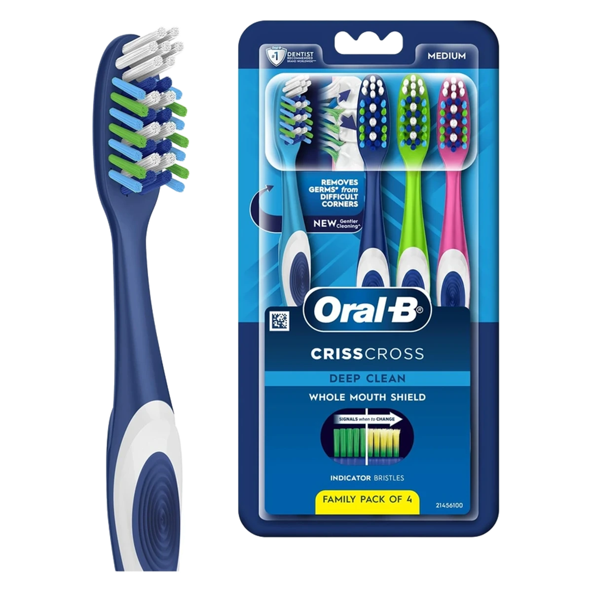 CrissCross Deep Clean Medium Toothbrush