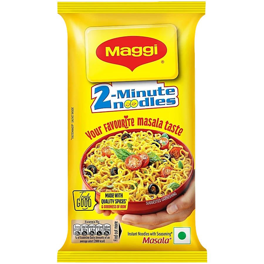 Maggi 2-Minute Instant Masala Noodles, 2 in 1