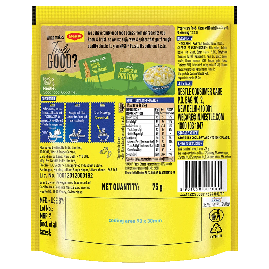 Maggi Pazzta Cheese Macaroni Instant Pasta
