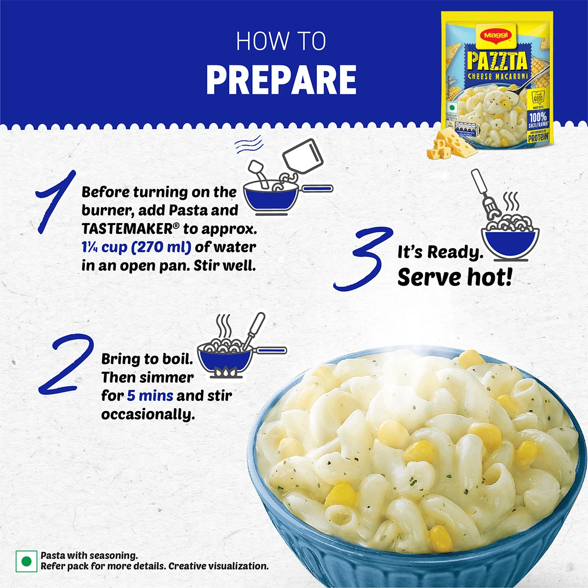 Maggi Pazzta Cheese Macaroni Instant Pasta