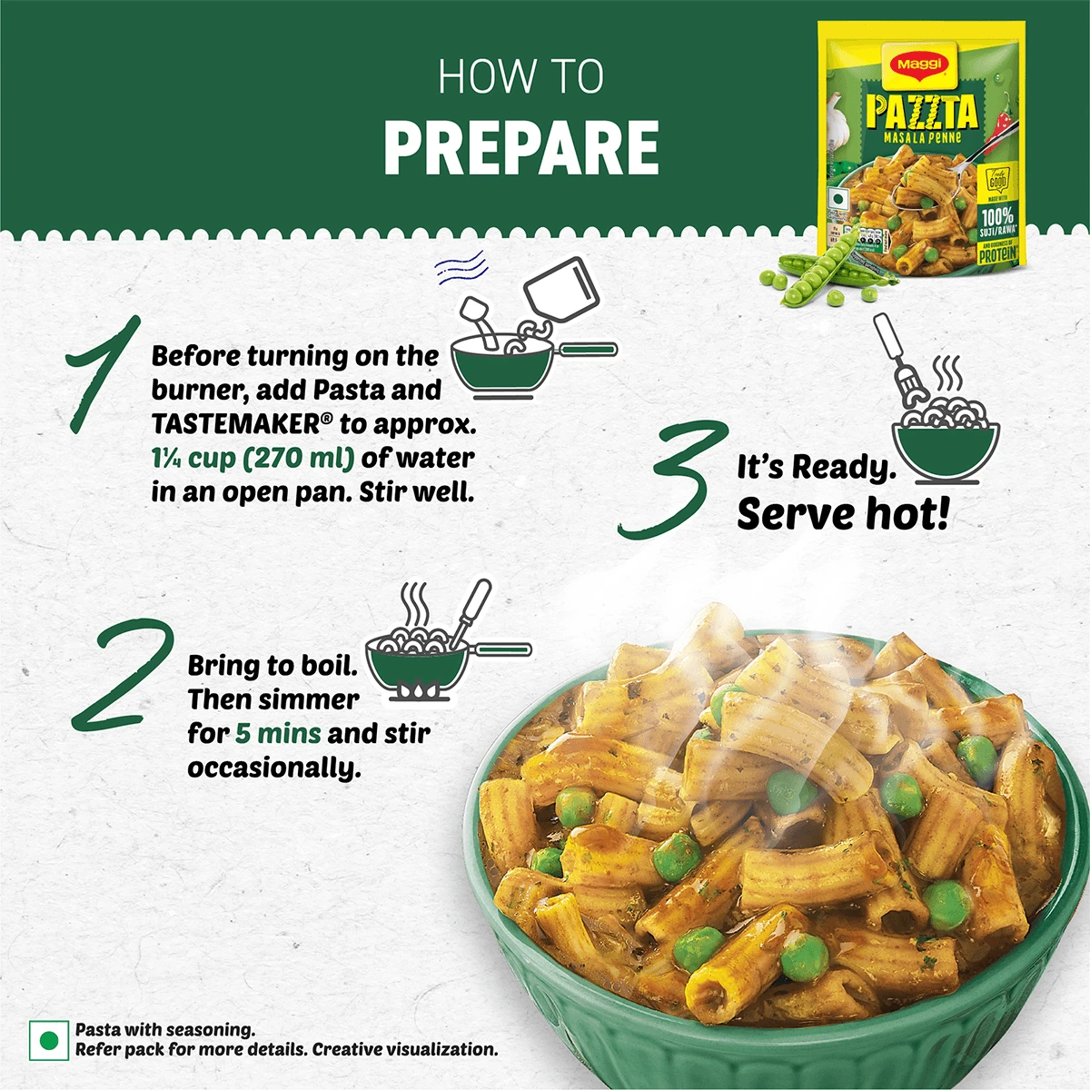 Maggi Pazzta Masala Penne Instant Pasta