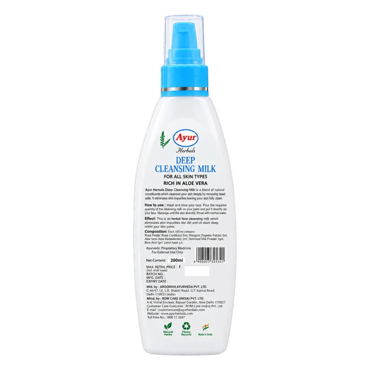 Deep Cleansing Milk with Aloevera for All Skin Types