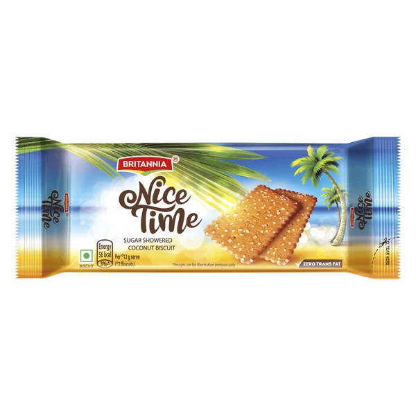 Britannia Nice Time Sugar Showered Coconut Biscuits