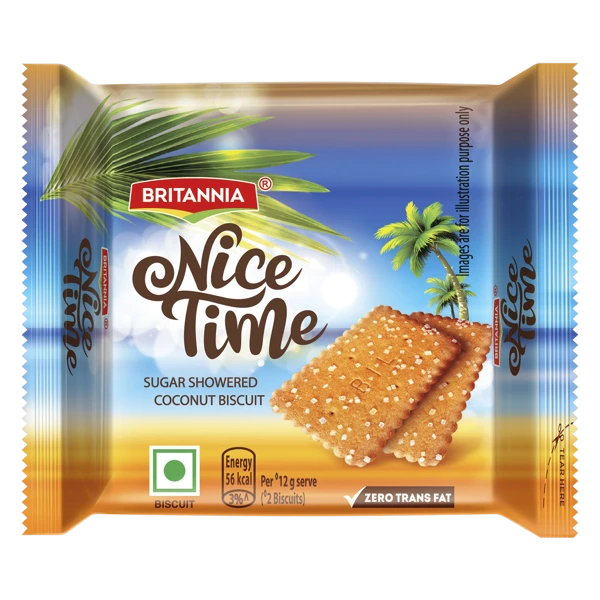 Britannia Nice Time Sugar Showered Coconut Biscuits