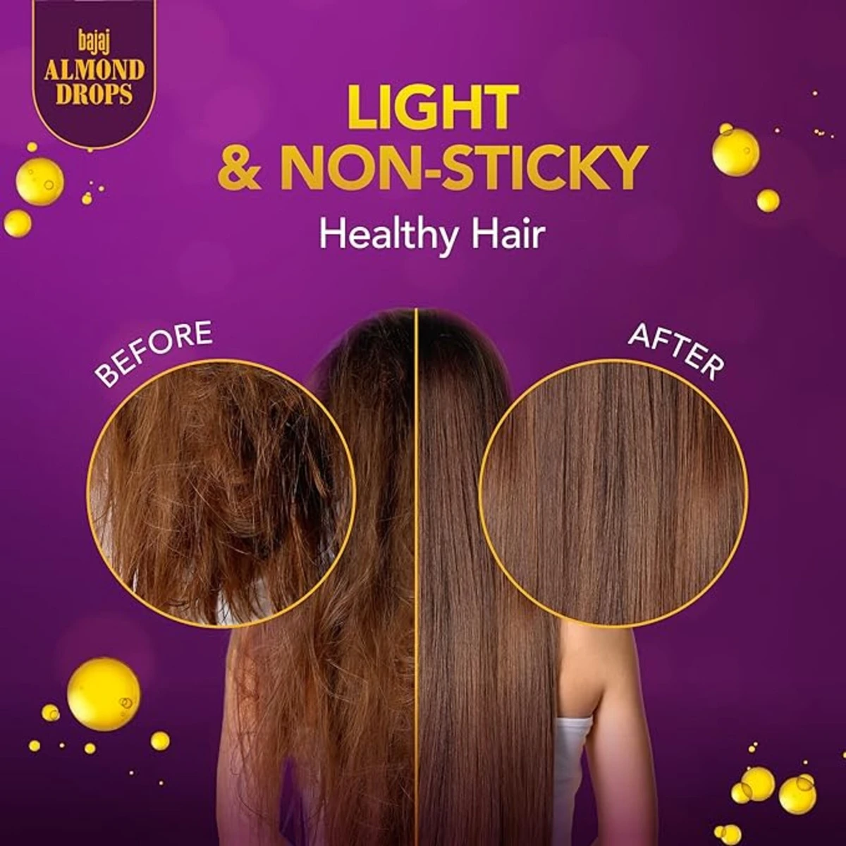 Almond Drops 6X Vitamin E Nourishment Non Sticky Hair Oil