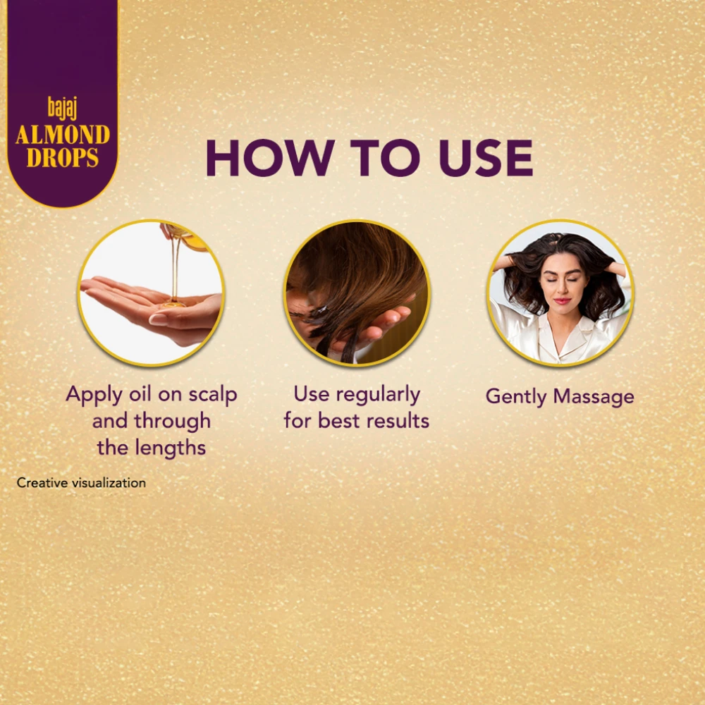 Almond Drops 6X Vitamin E Nourishment Non Sticky Hair Oil
