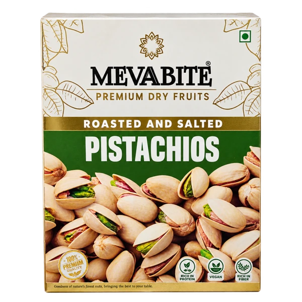 MevaBite Pistachios Roasted and Salted Premium Dry Fruits