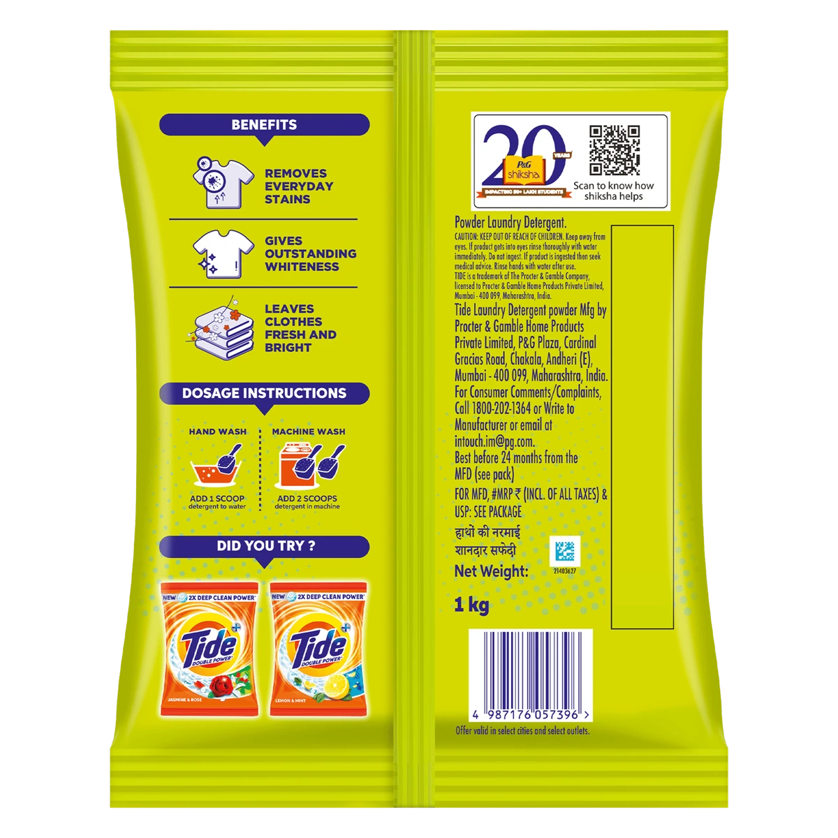 Naturals Lemon & Chandan Detergent Powder