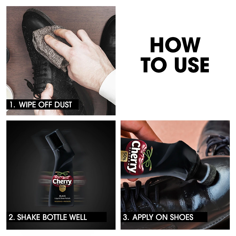 Blossom Black Liquid Shoe Polish
