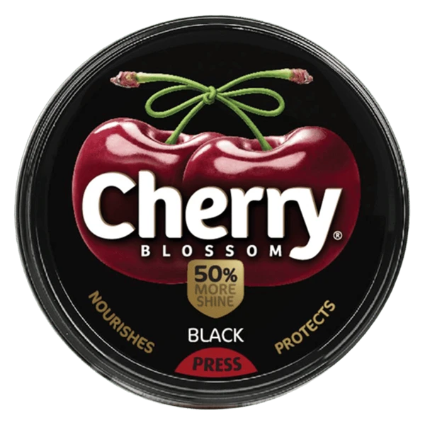 Cherry Blossom Black Wax Shoe Polish