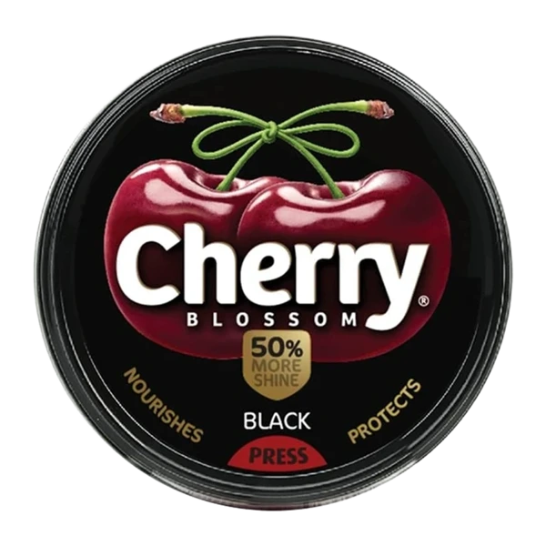 Cherry Blossom Black Wax Shoe Polish