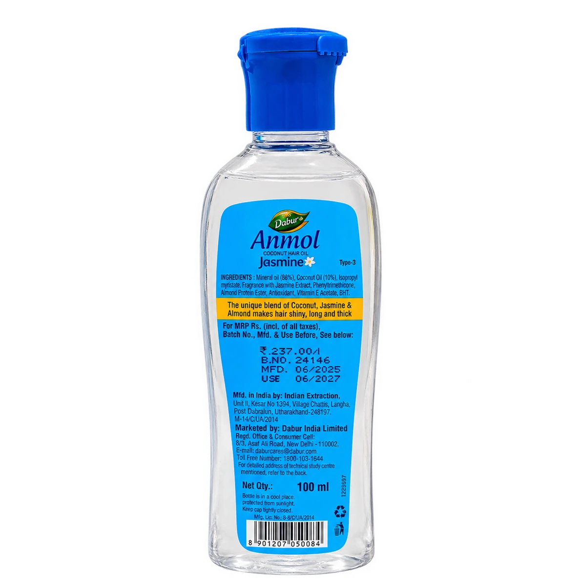 Anmol Coconut Hair Oil Jasmine with Almond Protein