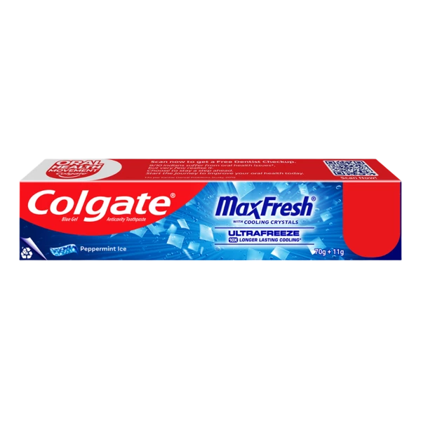 Colgate MaxFresh Peppermint Ice Blue Gel Toothpaste