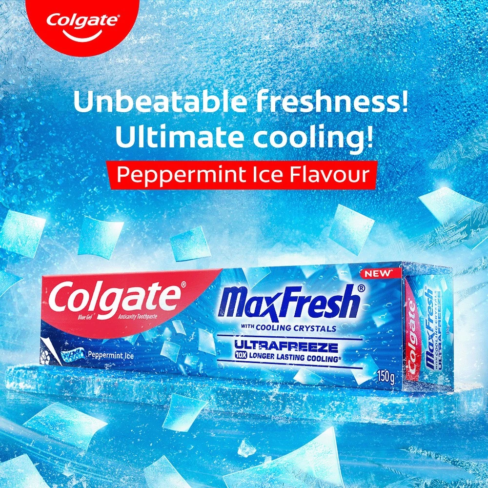 MaxFresh Peppermint Ice Blue Gel Toothpaste