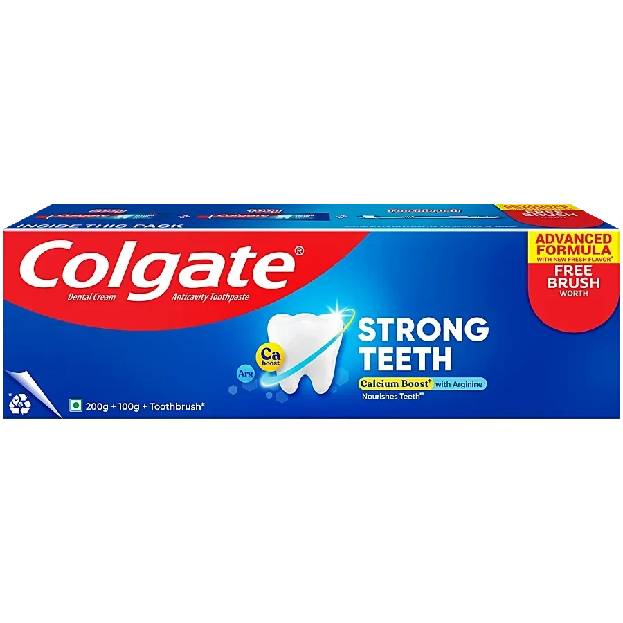 Strong Teeth Anticavity Toothpaste with Free Toothbrush