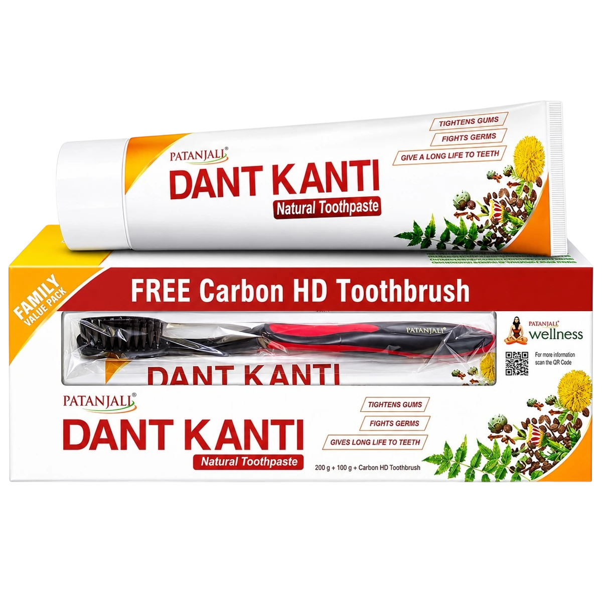 Dant Kanti Natural Toothpaste with Free Toothbrush