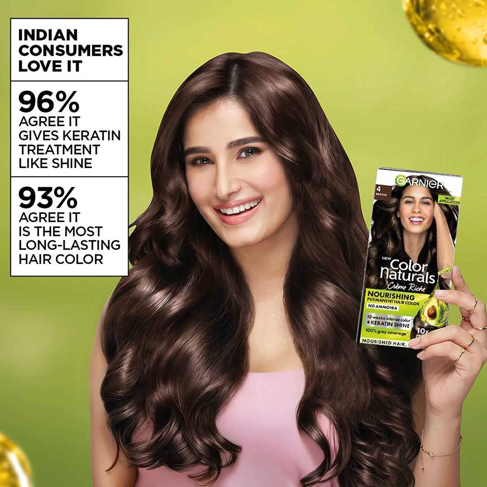 Color Naturals Keratin Hair Colour Shade 4 Brown