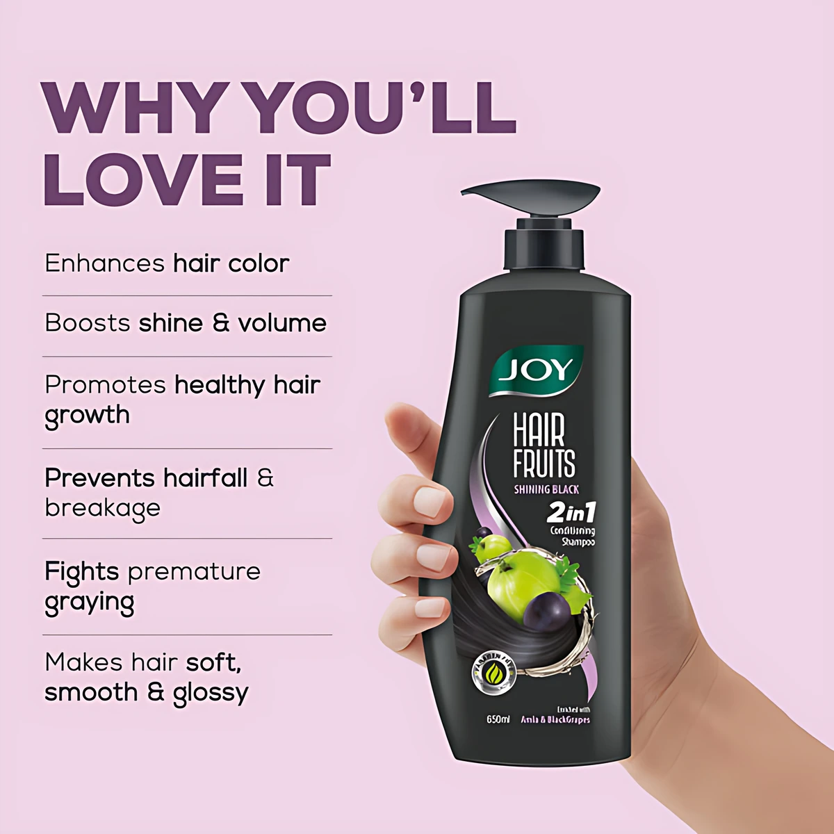 Hair Fruits Shining Black Amla & Grape Conditioning Shampoo