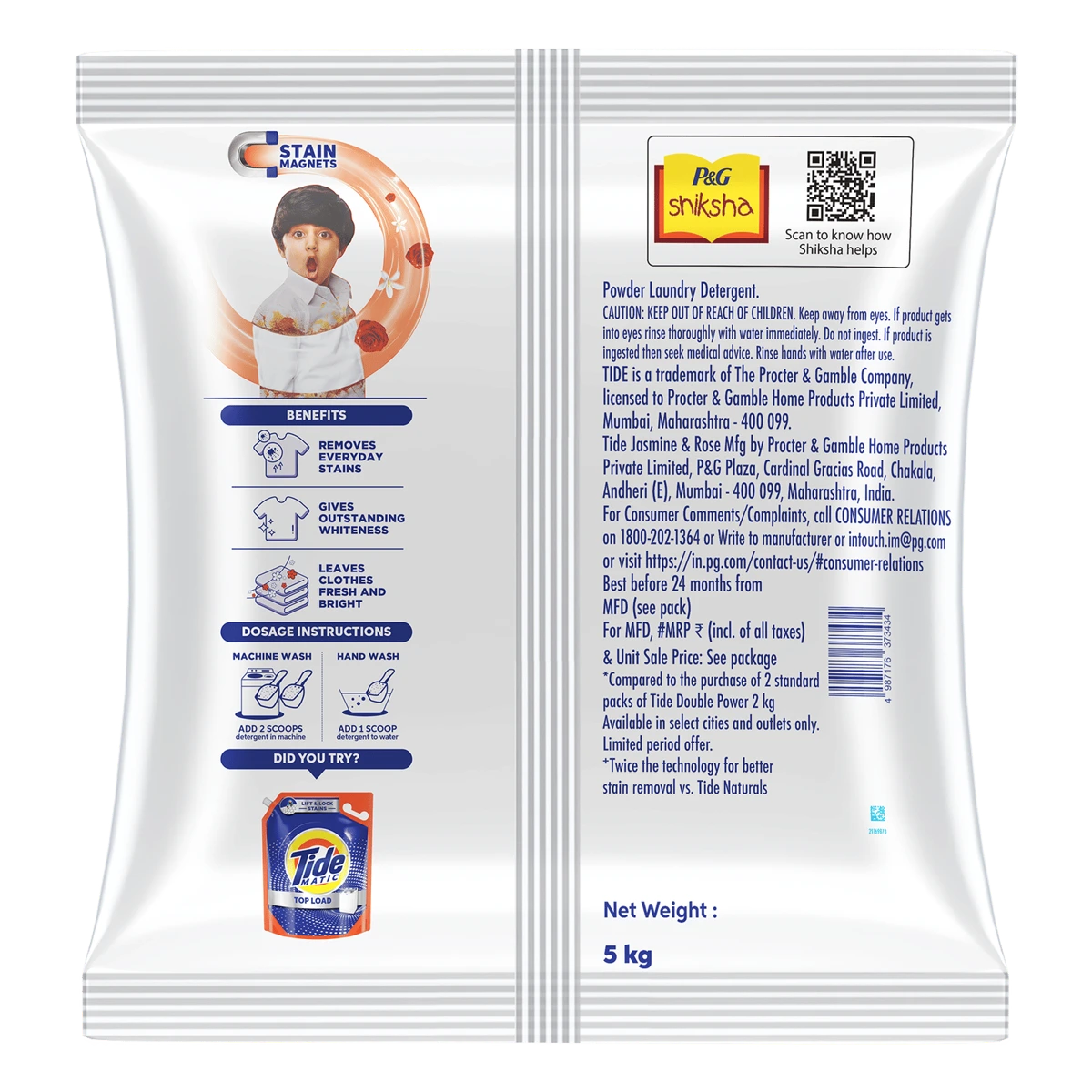 Double Power Jasmine & Rose Detergent Washing Powder