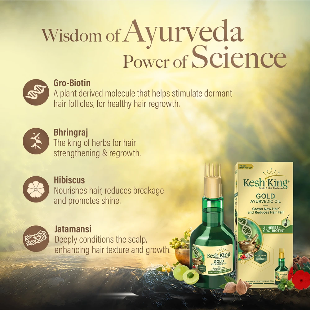 Kesh King Gold Ayurvedic Hair Oil for Hair Fall