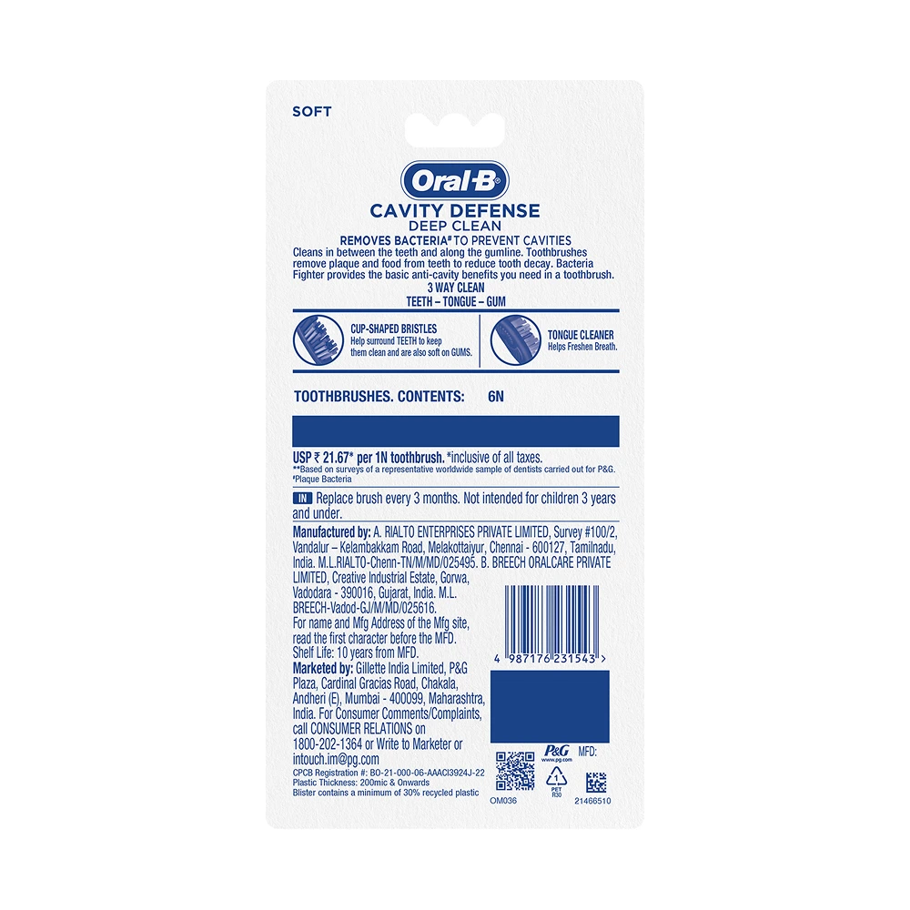 Cavity Defense Deep Clean Soft Toothbrush