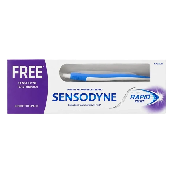 Sensodyne Rapid Relief Toothpaste with Free Toothbrush