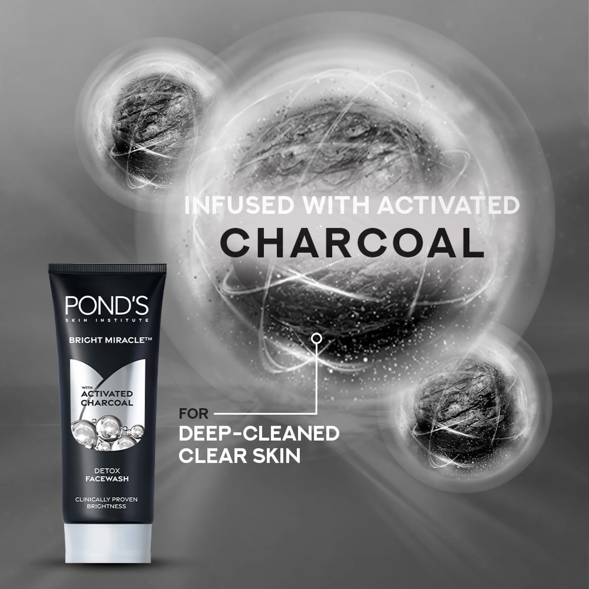 Bright Miracle Black Detox Facewash with Activated Charchoal