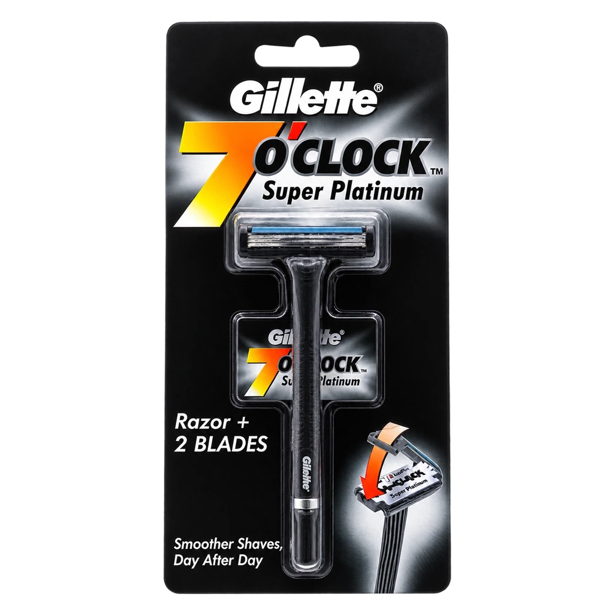 7 O' Clock Super Platinum Razor and 2 Blades