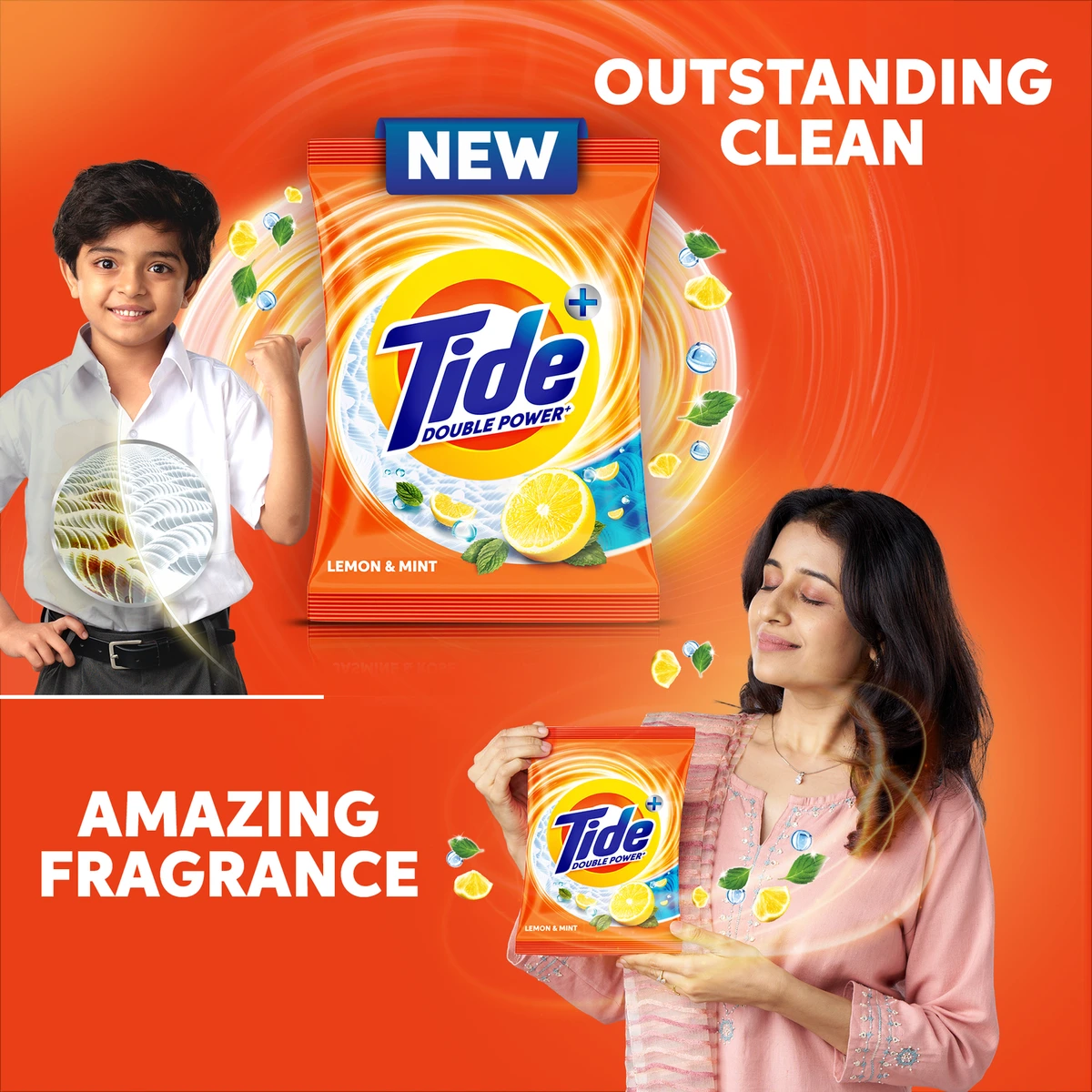 Plus Double Power Lemon & Mint Detergent Powder