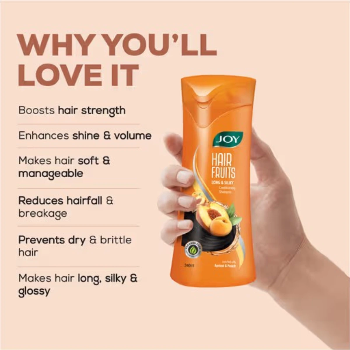 Hair Fruits Long & Silky Apricot & Peach Fruit Conditioning Shampoo