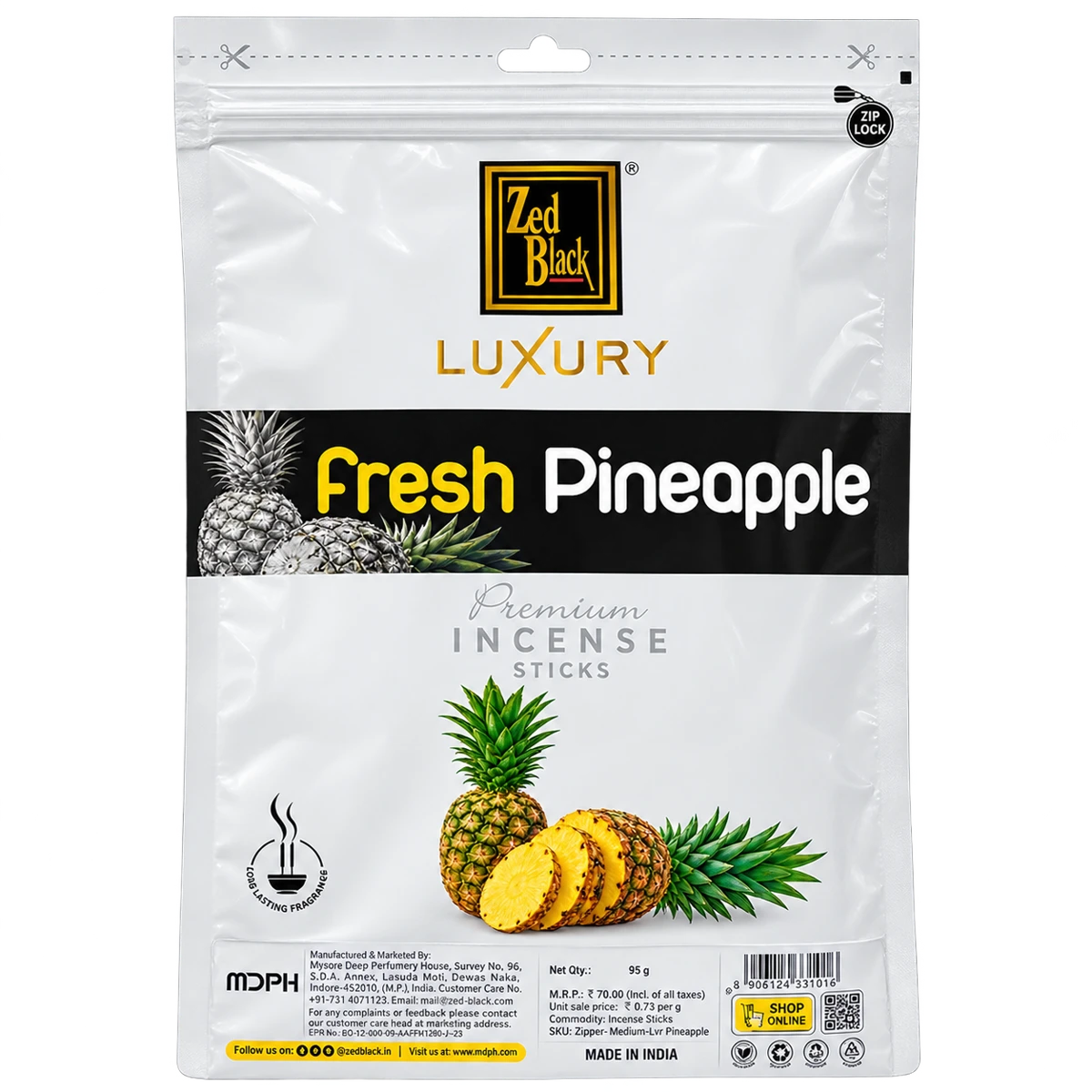 Luxury Fresh Pineapple Premium Incense Sticks Agarbatti