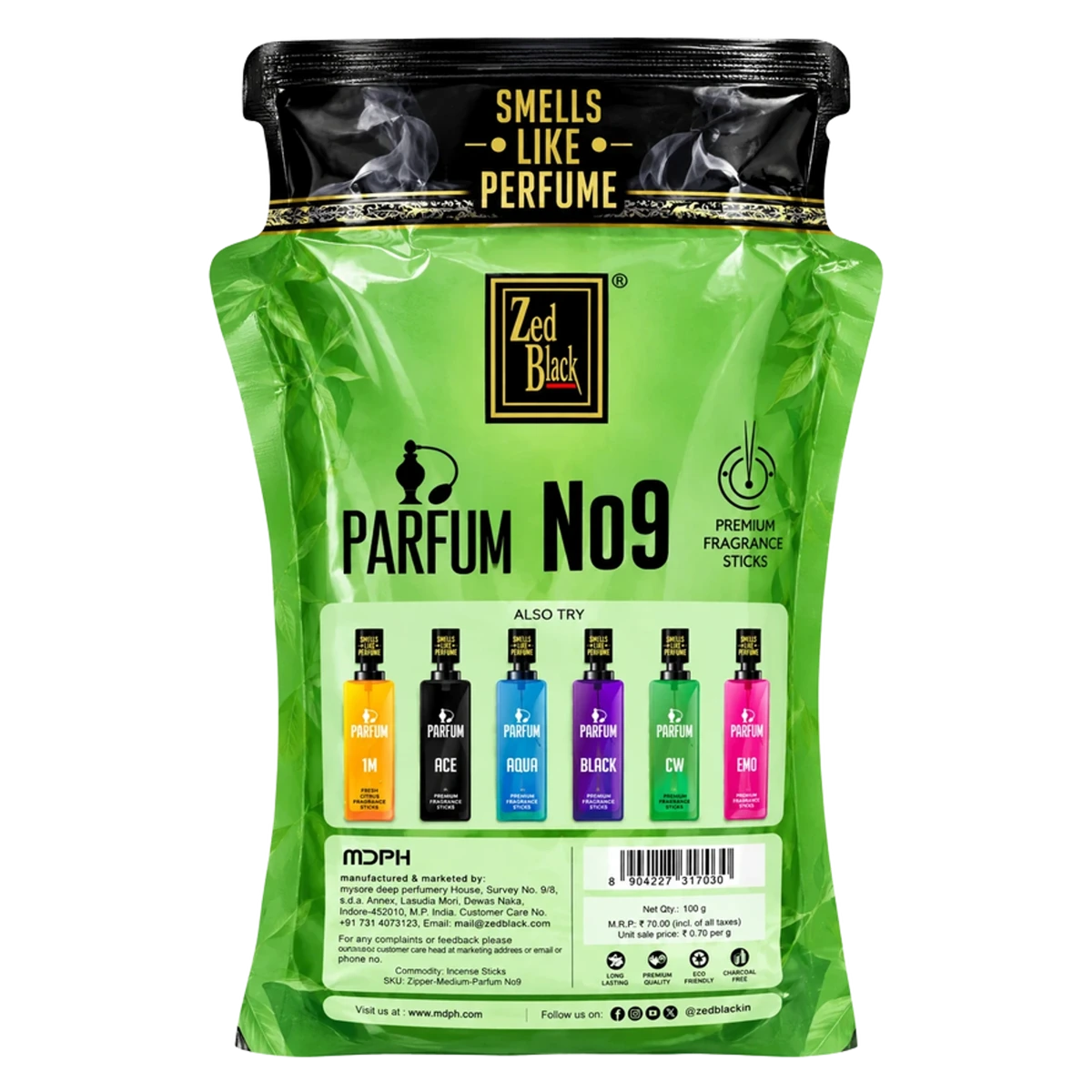 Parfum No. 9 Premium Fragrance Sticks Agarbatti