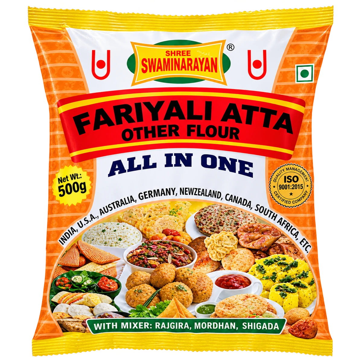 Fariyali Atta All In One with Mixer: Rajgira, Mordhan, Singhada