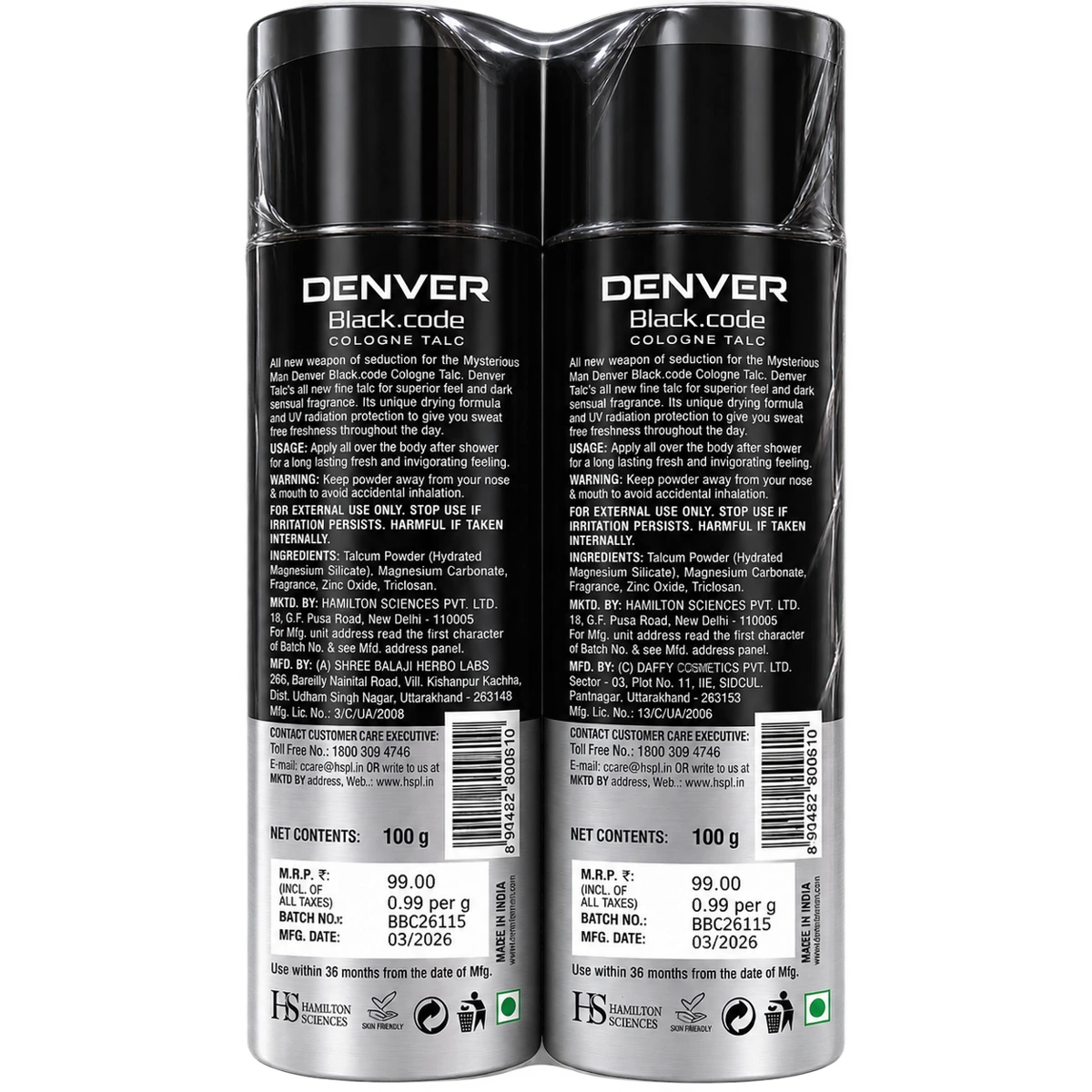 Black Code Cologne Talc Buy 1 Get 1 FREE