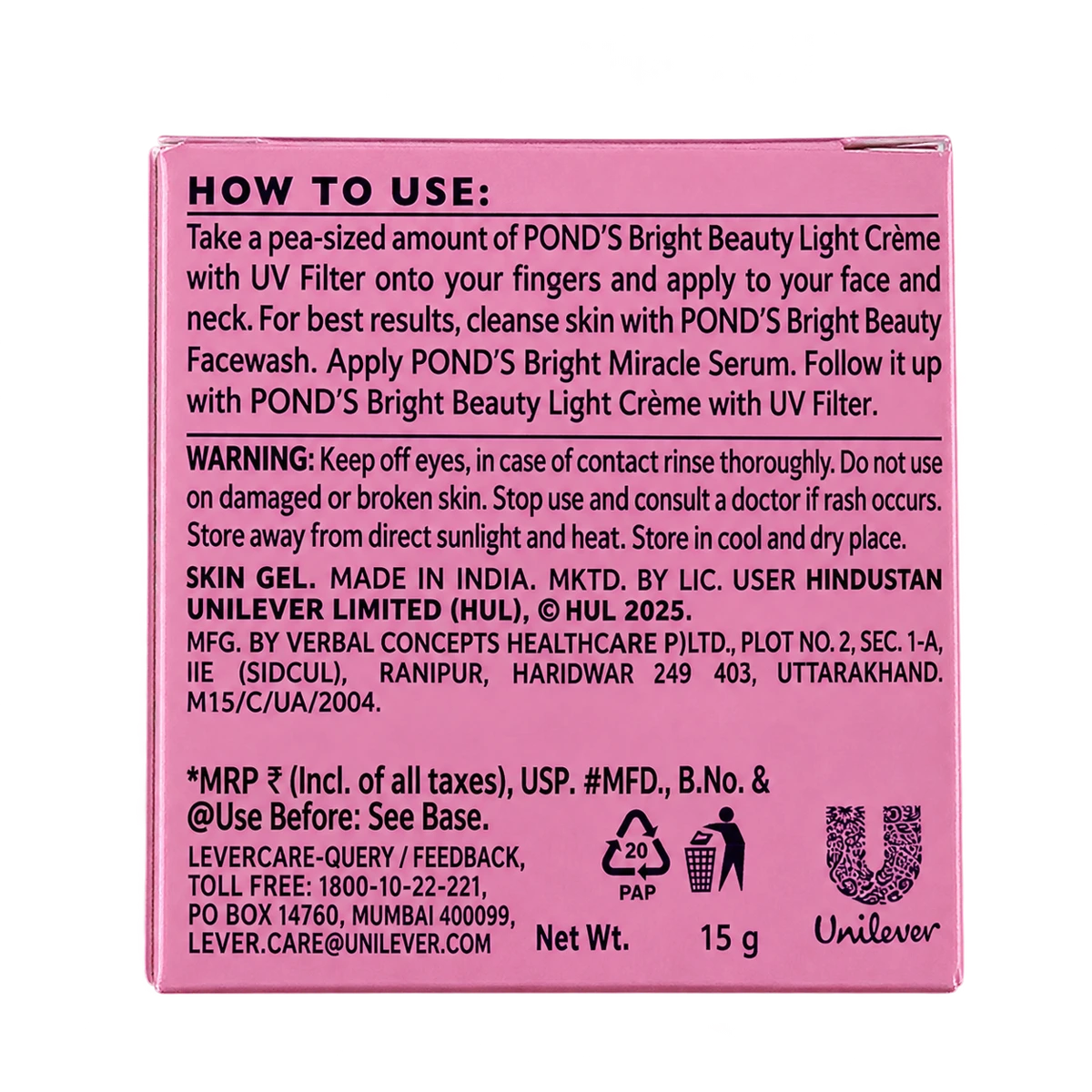 Bright Beauty Creme With UV Filter Niasorcinol Spot Repair Formula