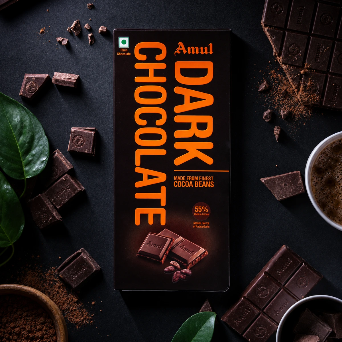 55% Cocoa Dark Chocolate Bar
