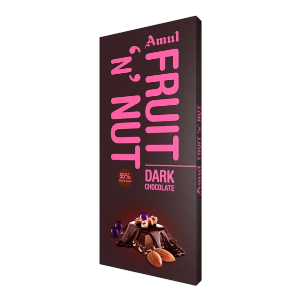 Amul Fruit N Nut 55% Cocoa Dark Chocolate Bar