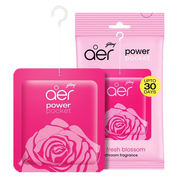 Godrej Aer Power Pocket Rose Fresh Blossom Bathroom Fragrance