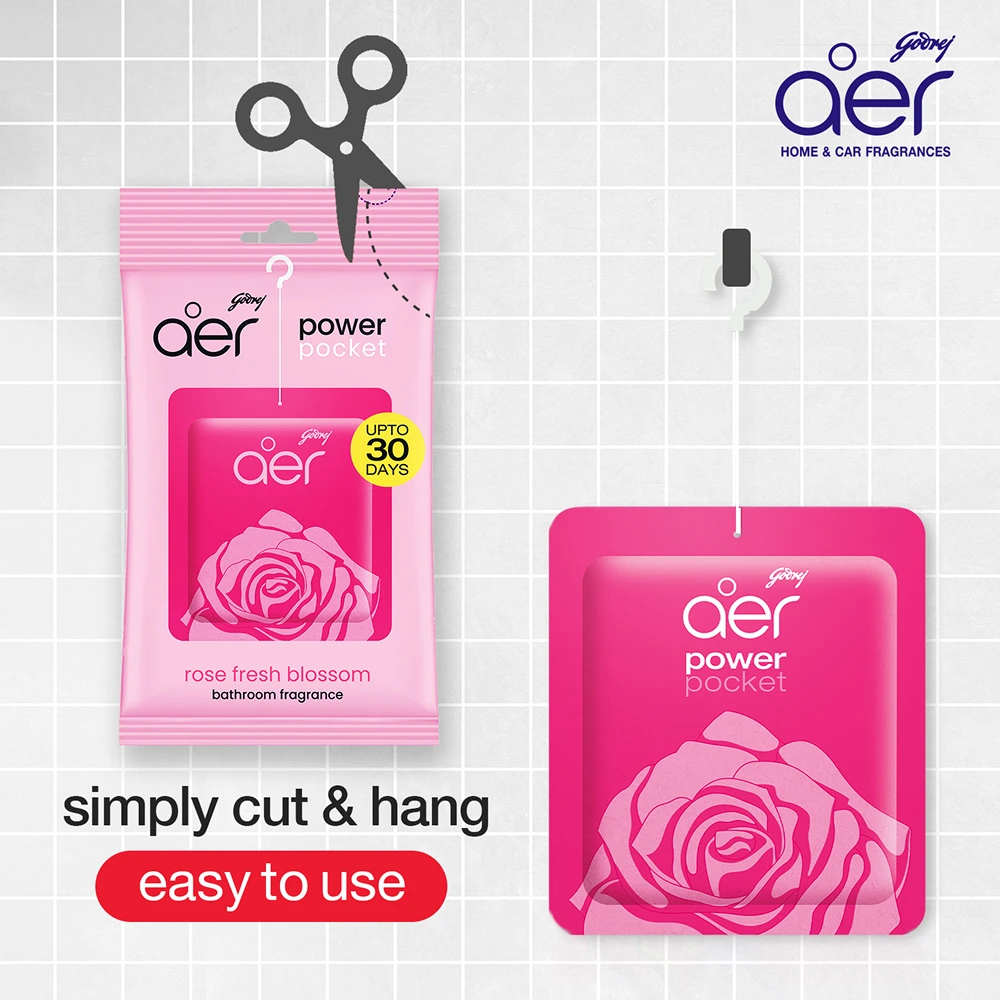 Aer Power Pocket Rose Fresh Blossom Bathroom Fragrance