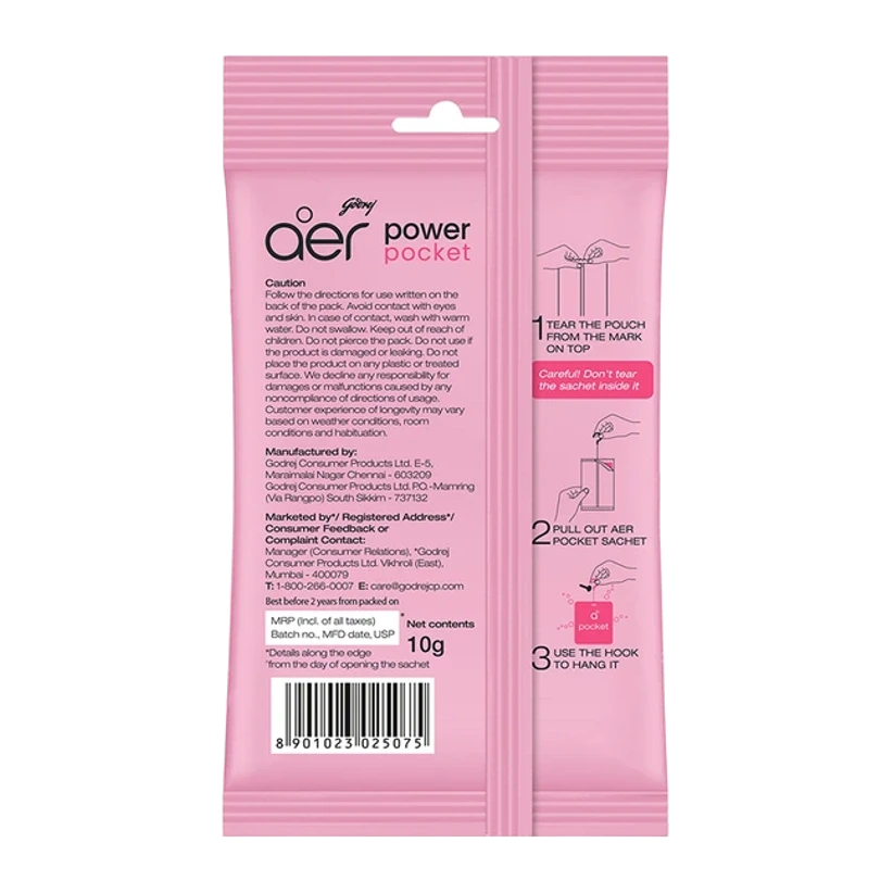 Aer Power Pocket Rose Fresh Blossom Bathroom Fragrance