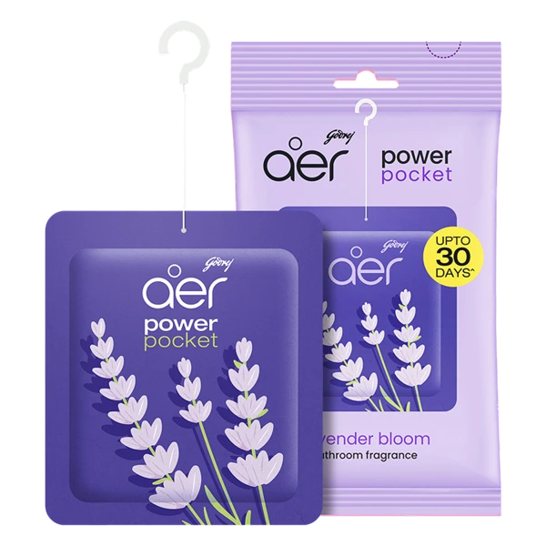 Godrej Aer Power Pocket Lavender Bloom Bathroom Fragrance